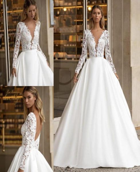 modest elegant african white aline wedding dress bridal gown lace applique satin deep vneck long sleeve plus size sweep train fo9255282
modest elegant african white aline wedding dress bridal gown lace applique satin deep vneck long sleeve plus size sweep train fo9255282