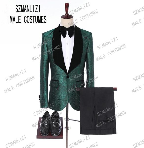 men suits with pants 2019 italian tuxedo slim velvet lapel green leaves formal groom weddingpromparty suits man blazer3586752, Black;gray
men suits with pants 2019 italian tuxedo slim velvet lapel green leaves formal groom weddingpromparty suits man blazer3586752, Black;gray