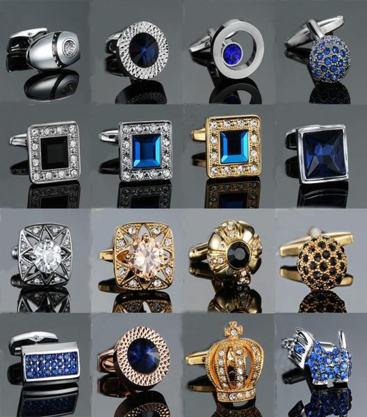 novelty luxury blue white cufflinks for mens brand crown crystal gold silver cufflinks shirt cuff links d190110032363419
novelty luxury blue white cufflinks for mens brand crown crystal gold silver cufflinks shirt cuff links d190110032363419