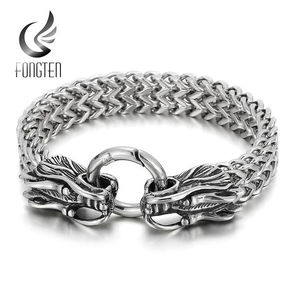 bangle fongten dragon curb mesh chain men bracelet polished and blacken stainless steel punk viking bangle vintage jewelry gift, Black
bangle fongten dragon curb mesh chain men bracelet polished and blacken stainless steel punk viking bangle vintage jewelry gift, Black