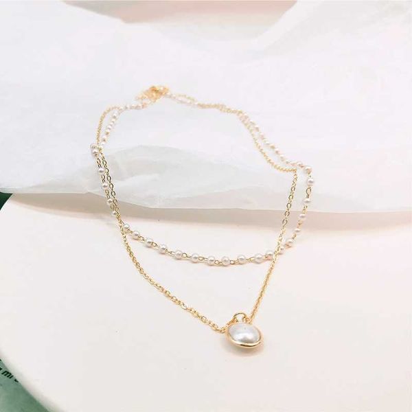 pendant necklaces 1pcs gold necklace ladies fashion models handmade beads double alloy pendant collarbone chain jewelry aa230526, Silver
pendant necklaces 1pcs gold necklace ladies fashion models handmade beads double alloy pendant collarbone chain jewelry aa230526, Silver