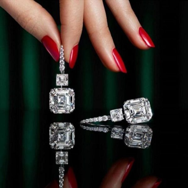 classical luxury jewelry dangle earrings 18k white gold fill emerald cut moissanite diamond zircon party long women wedding brand 5380171, Silver
classical luxury jewelry dangle earrings 18k white gold fill emerald cut moissanite diamond zircon party long women wedding brand 5380171, Silver