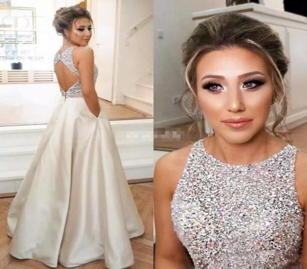 custom beaded sequins prom dresses 2019 jewel neck sleeveless backless evening gowns with pockets long satin formal dress3091629, Black
custom beaded sequins prom dresses 2019 jewel neck sleeveless backless evening gowns with pockets long satin formal dress3091629, Black