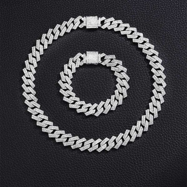 popular hip-hop necklace from europe and america domineering punk men's double row full diamond bracelet set, Silver
popular hip-hop necklace from europe and america domineering punk men's double row full diamond bracelet set, Silver