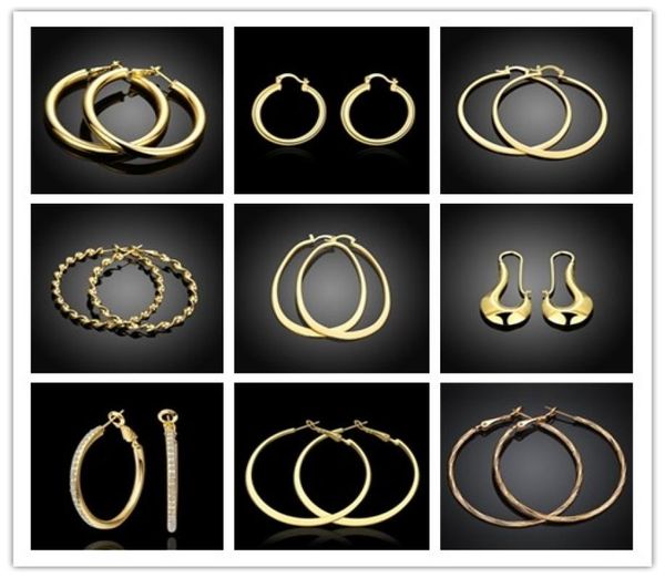 mixed style hoop earrings 18k gold plated jewelry pretty cool party style 9pair lot6161654, Golden;silver
mixed style hoop earrings 18k gold plated jewelry pretty cool party style 9pair lot6161654, Golden;silver