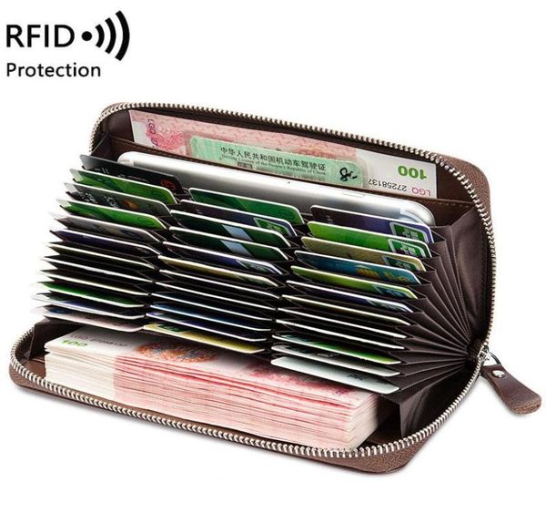 card holders 36 slots rfid protection holder wallets genuine leather clutch bag women men purse 20218916997, Brown;gray
card holders 36 slots rfid protection holder wallets genuine leather clutch bag women men purse 20218916997, Brown;gray