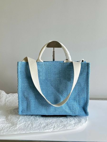 designer light blue raffia tote bags east-west weaved fabric totes letter embroidery raffia straw basket bag handle handbags ribbon two stra
designer light blue raffia tote bags east-west weaved fabric totes letter embroidery raffia straw basket bag handle handbags ribbon two stra
