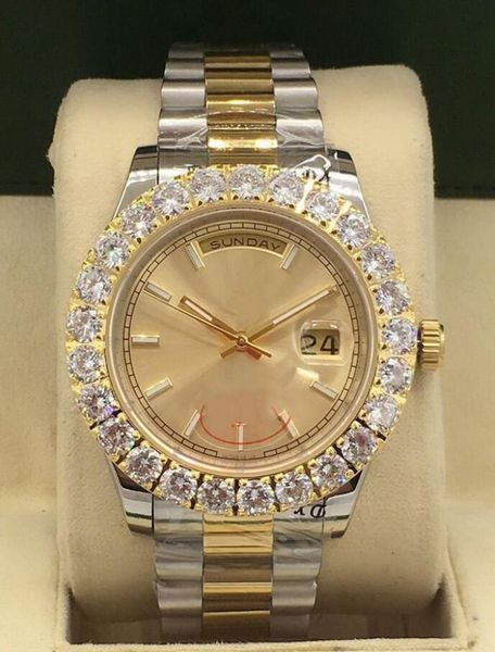 29 style 43mm men's mechanical watch mens big diamond watches mens stainless steel folding buckle sport business wristwatch montre de l, Slivery;brown
29 style 43mm men's mechanical watch mens big diamond watches mens stainless steel folding buckle sport business wristwatch montre de l, Slivery;brown
