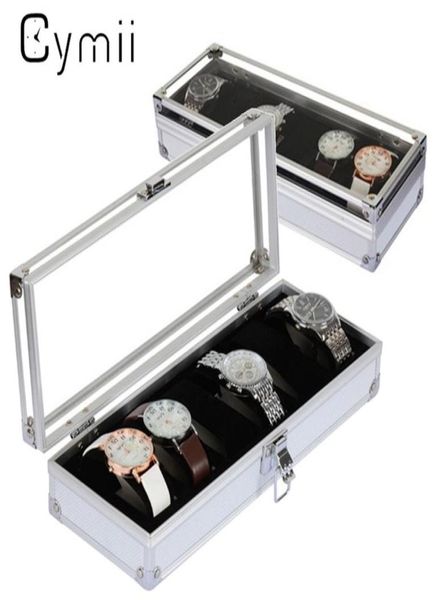 cymii watch box case 6 grid insert slots jewelry watches display storage box case aluminium watch jewelry decoration3635774, Black;blue 
cymii watch box case 6 grid insert slots jewelry watches display storage box case aluminium watch jewelry decoration3635774, Black;blue