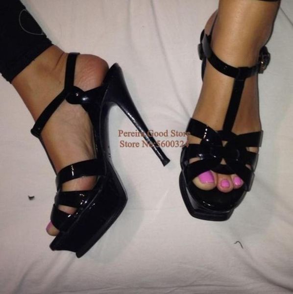 14cm high heels platform sandals patent leather t strap strappy red black blue stiletto dress shoes summe9927013
14cm high heels platform sandals patent leather t strap strappy red black blue stiletto dress shoes summe9927013