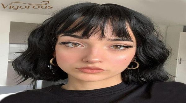 synthetic wigs vigorous short wavy wig with bangs black for women natural brown mixed hair bob heat resistant fiber9399427
synthetic wigs vigorous short wavy wig with bangs black for women natural brown mixed hair bob heat resistant fiber9399427