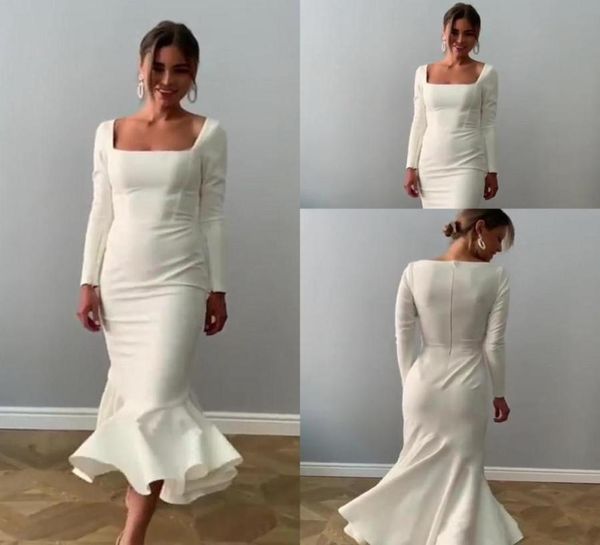 simple scoop neck satin mermaid prom dresses long evening party dresses long sleeves tea length formal party cocktail forml 6916985, Black
simple scoop neck satin mermaid prom dresses long evening party dresses long sleeves tea length formal party cocktail forml 6916985, Black