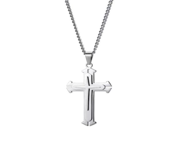 fashion men cross pendant necklace hip hop jewelry silver black stainless steel 60cm long link chain punk designer necklaces for m3163920
fashion men cross pendant necklace hip hop jewelry silver black stainless steel 60cm long link chain punk designer necklaces for m3163920
