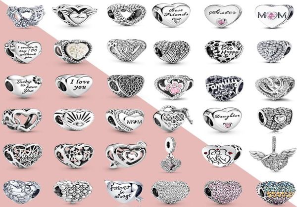 925 sterling silver heart shape charm beads fit original pandora charms bracelet diy women jewelry gift8665020, Black
925 sterling silver heart shape charm beads fit original pandora charms bracelet diy women jewelry gift8665020, Black