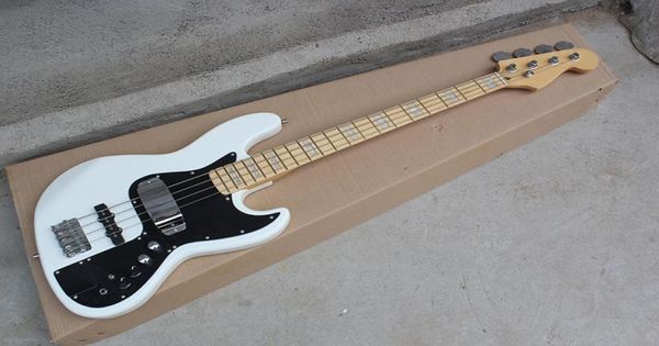 factory custom white 4 strings electric bass guitar with white pearl inlayblack pickguardmaple fretboardoffer customized7251605
factory custom white 4 strings electric bass guitar with white pearl inlayblack pickguardmaple fretboardoffer customized7251605