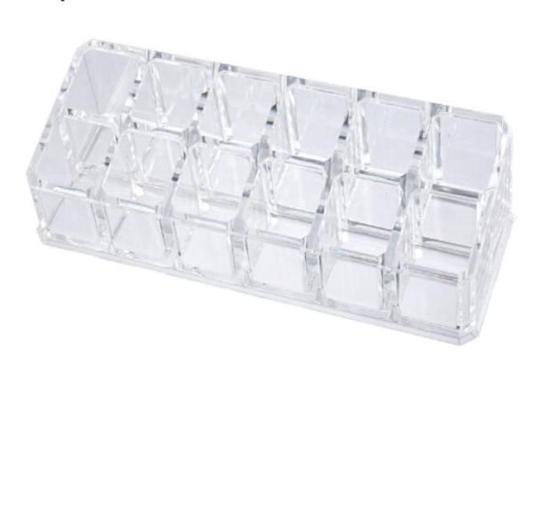 12 lipstick holder display stand clear acrylic table cosmetic organizer storage box for women jewelry makeup container1953105
12 lipstick holder display stand clear acrylic table cosmetic organizer storage box for women jewelry makeup container1953105