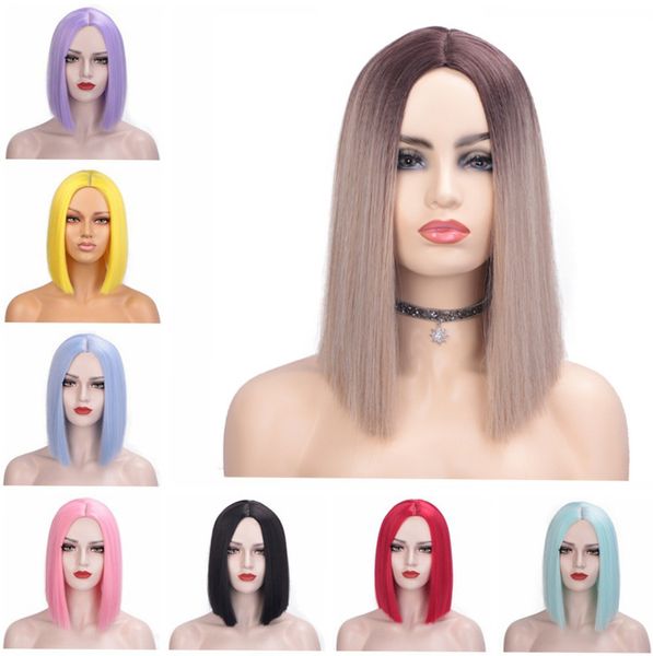 12 inch wig women short hair fluffy and trimmed face split short straight hair dyed gradient wig many styles available for customization, Black
12 inch wig women short hair fluffy and trimmed face split short straight hair dyed gradient wig many styles available for customization, Black