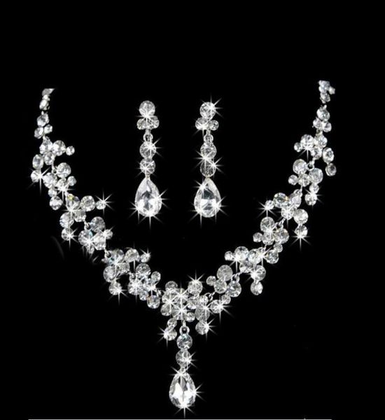 elegant bridal wedding jewelry set waterdrop women girls prom rhinestone crystal necklace and earring set for party4265278, Silver
elegant bridal wedding jewelry set waterdrop women girls prom rhinestone crystal necklace and earring set for party4265278, Silver