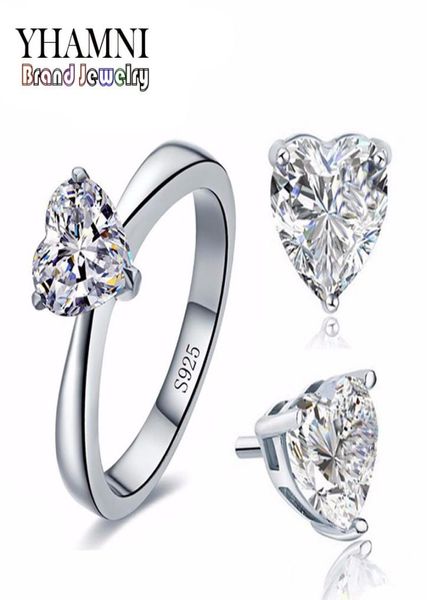 yhamni original bridal wedding jewelry sets for women real 925 sterling silver heart cz diamond stud earrings ring bridal jewelry 9770327, Slivery;golden
yhamni original bridal wedding jewelry sets for women real 925 sterling silver heart cz diamond stud earrings ring bridal jewelry 9770327, Slivery;golden