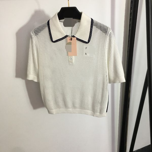 501 l 2023 summer sweaters women's pullover sweater black white striped lapel neck short sleeve brand same style women's 20233171, White;black
501 l 2023 summer sweaters women's pullover sweater black white striped lapel neck short sleeve brand same style women's 20233171, White;black