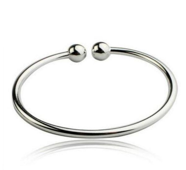 double ball silver bracelet women open bangle cuff wristband hand cuffs 925 sterling silver bracelets5724682, Black
double ball silver bracelet women open bangle cuff wristband hand cuffs 925 sterling silver bracelets5724682, Black