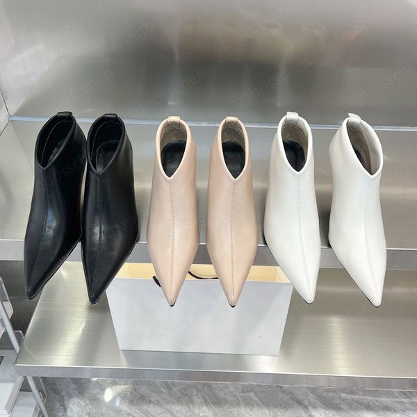 the row designer women's boots ladies pointed toe shoes high heel boots ankle short boots women luxury lace up box, Black
the row designer women's boots ladies pointed toe shoes high heel boots ankle short boots women luxury lace up box, Black