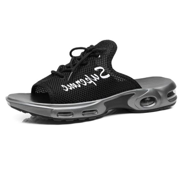 air cushion slippers men vacation wearproof antiskid slipper with soft sole mesh slipper hollow shoes for summer lace up slippers 6917879, Black
air cushion slippers men vacation wearproof antiskid slipper with soft sole mesh slipper hollow shoes for summer lace up slippers 6917879, Black