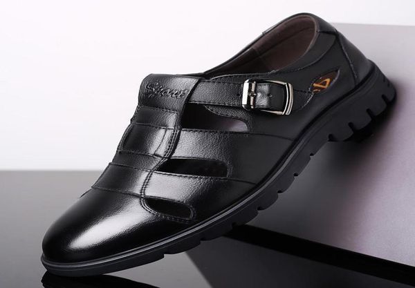 summer mens slippers genuine leather sandals outdoor casual men leather sandals for beach shoes hombre hollow aerated shoes13066829, Black
summer mens slippers genuine leather sandals outdoor casual men leather sandals for beach shoes hombre hollow aerated shoes13066829, Black