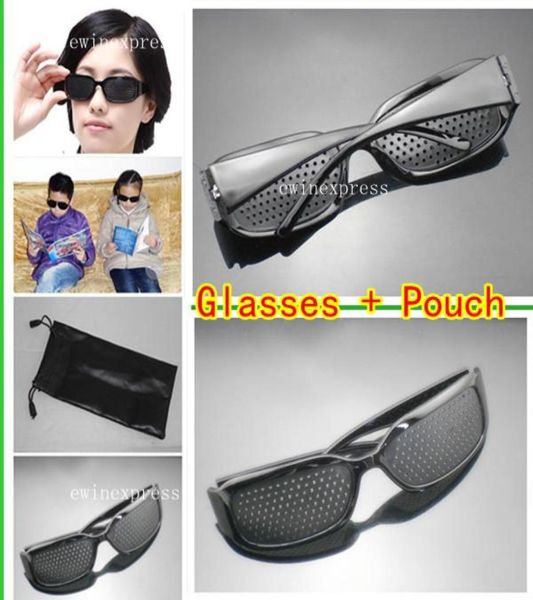 10pcs pinhole glasses 10pcs black sunglasses pouch bags eyesight improvement vision care exercise eyewear training set 9651437
10pcs pinhole glasses 10pcs black sunglasses pouch bags eyesight improvement vision care exercise eyewear training set 9651437
