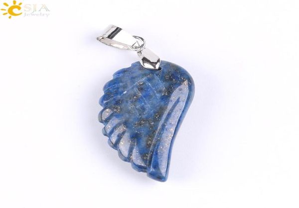 csja angel wing pendant carved feather natural stone amethyst lapis lazuli butterfly crystal gemstone men women love jewelry handm2948058, Silver
csja angel wing pendant carved feather natural stone amethyst lapis lazuli butterfly crystal gemstone men women love jewelry handm2948058, Silver