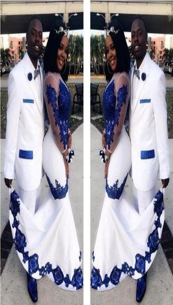 new white satin royal blue lace aso ebi african prom dresses long illusion sleeves applique evening formal gowns pageant celebrity4767144, Black
new white satin royal blue lace aso ebi african prom dresses long illusion sleeves applique evening formal gowns pageant celebrity4767144, Black