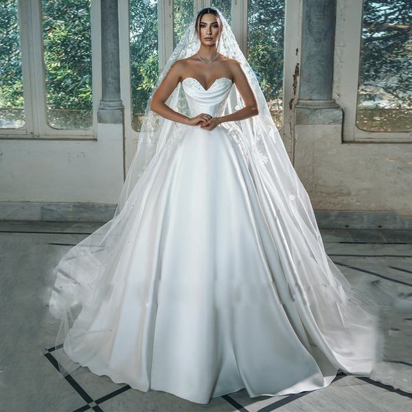 gorgeous ball gown wedding dresses sweetheart with bead appliques bridal dress satin arabic dubai robe de mariage, White
gorgeous ball gown wedding dresses sweetheart with bead appliques bridal dress satin arabic dubai robe de mariage, White