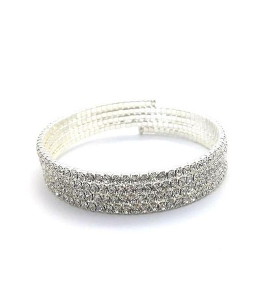 110 rows elegant small crystal rhinestone bangle bracelet silver plated arm jewelry spiral arm bracelet for women3534351, Black
110 rows elegant small crystal rhinestone bangle bracelet silver plated arm jewelry spiral arm bracelet for women3534351, Black