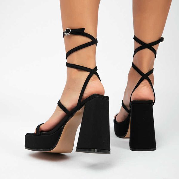 woman sandals new platform cross-tied summer clubnight party ladies chunky heels fashion ankle strap buckle female shoes 230511, Black
woman sandals new platform cross-tied summer clubnight party ladies chunky heels fashion ankle strap buckle female shoes 230511, Black