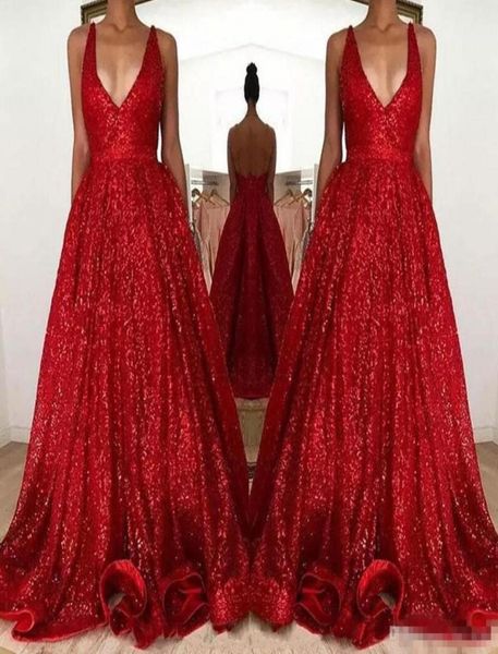 red sparkly sequined prom dresses long deep vneck sleeveless backless a line evening party gowns7990678, Black
red sparkly sequined prom dresses long deep vneck sleeveless backless a line evening party gowns7990678, Black