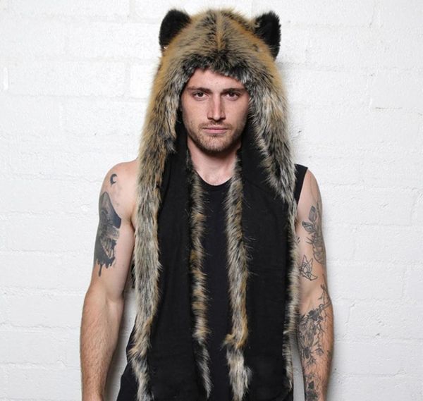 2018 womenmen winter faux fur hood animal hat ear flaps hand pockets 3in1 hood hat wolf plush warm animal cap with scarf gloves5405063, Blue;gray
2018 womenmen winter faux fur hood animal hat ear flaps hand pockets 3in1 hood hat wolf plush warm animal cap with scarf gloves5405063, Blue;gray