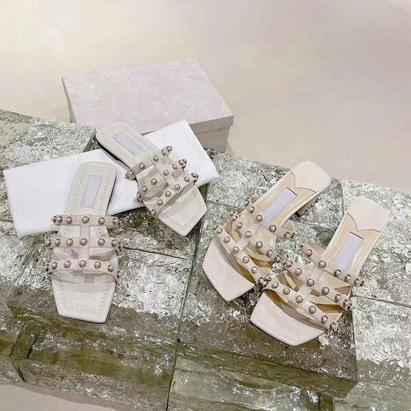 designer sandals luxury brand women's slippers outdoor beach 4.5cm high heels and flat bottom crystal pearl inlaid genuine leather hard, Black
designer sandals luxury brand women's slippers outdoor beach 4.5cm high heels and flat bottom crystal pearl inlaid genuine leather hard, Black