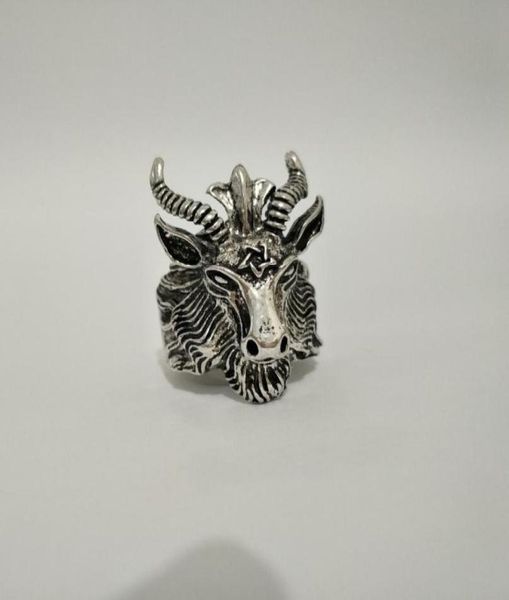 retro sheep goat horn head finger ring satan worship baphomet aries zodiac wicca star for men boy gift punk biker animal jewelry898681024, Golden;silver
retro sheep goat horn head finger ring satan worship baphomet aries zodiac wicca star for men boy gift punk biker animal jewelry898681024, Golden;silver
