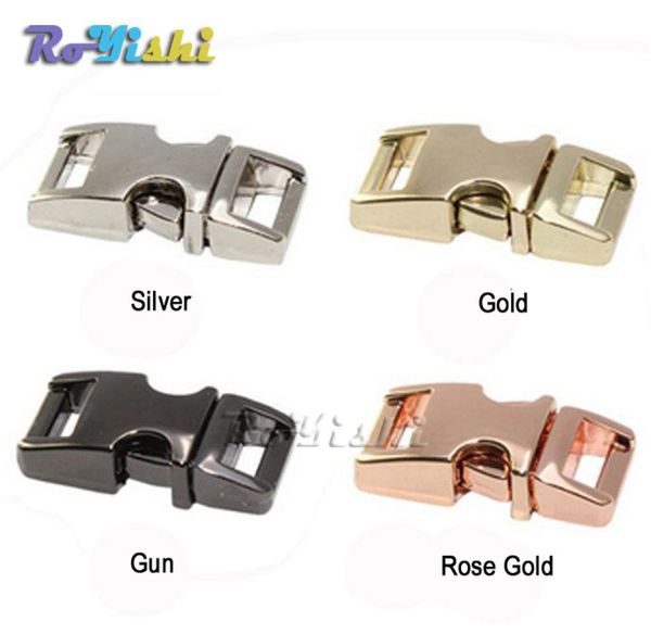 10pcslot 38quot10mm 4 color metal paracord buckle side release buckle small dog collar clips paracord shackles accessories7271530, Black
10pcslot 38quot10mm 4 color metal paracord buckle side release buckle small dog collar clips paracord shackles accessories7271530, Black