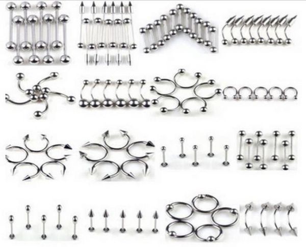 316l stainless steel navel tongue lip nails nose screws nipple ear eyebrow rings studs multipurpose body piercing jewelry mixed 8190064, Silver
316l stainless steel navel tongue lip nails nose screws nipple ear eyebrow rings studs multipurpose body piercing jewelry mixed 8190064, Silver