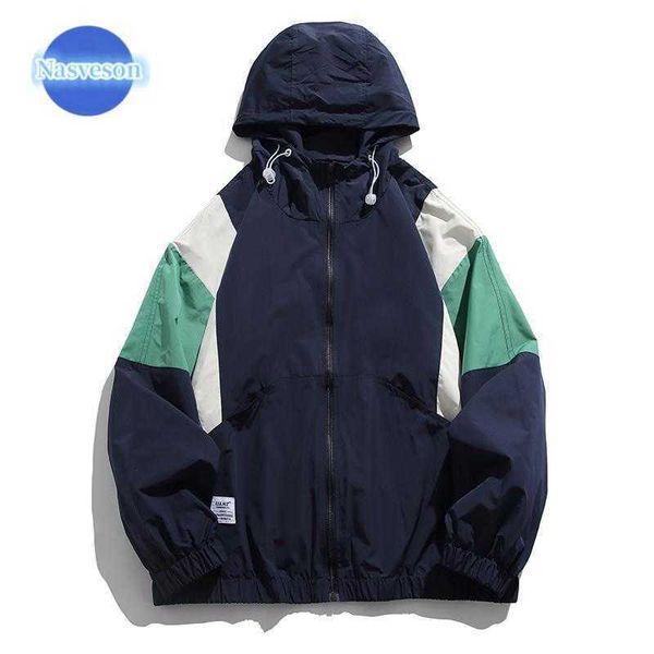nasveson contrasting hooded jacket men's trendy brand spring new sprinter american fog work jacket, Black;brown
nasveson contrasting hooded jacket men's trendy brand spring new sprinter american fog work jacket, Black;brown