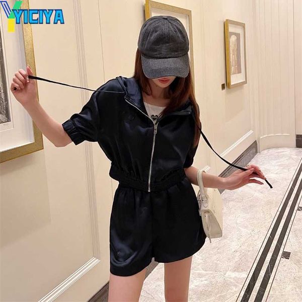 yiciya women's tracksuits two pieces sets nylon thin summer sun protection outfit suits hooded shirt and shorts casual fashion clothes, Gray
yiciya women's tracksuits two pieces sets nylon thin summer sun protection outfit suits hooded shirt and shorts casual fashion clothes, Gray