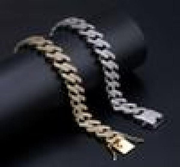 luxury designer bracelet 14mm cuban link chain hip hop jewelry mens bracelets pour hommes iced out diamond bangle rapper love char8989892, Black
luxury designer bracelet 14mm cuban link chain hip hop jewelry mens bracelets pour hommes iced out diamond bangle rapper love char8989892, Black