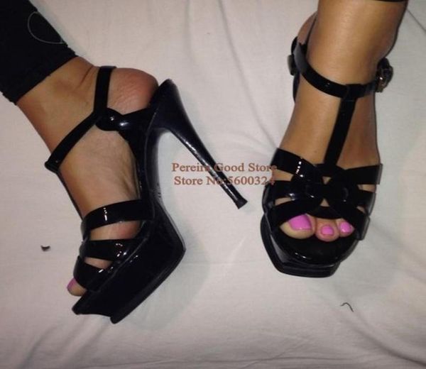 14cm high heels platform sandals patent leather t strap strappy red black blue stiletto dress shoes summe9720923
14cm high heels platform sandals patent leather t strap strappy red black blue stiletto dress shoes summe9720923