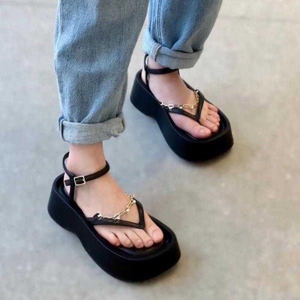 sandals summer women shoes chain flats clip toe new rome slippers causal platform ladies beach slides 230417, Black
sandals summer women shoes chain flats clip toe new rome slippers causal platform ladies beach slides 230417, Black