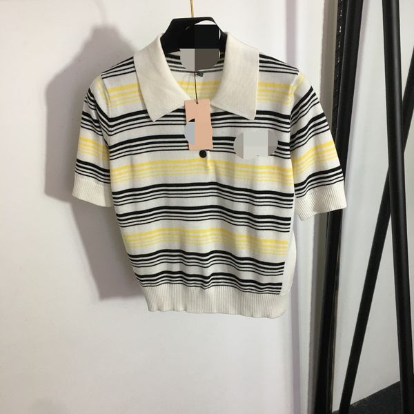 501 l 2023 summer sweaters women's pullover sweater blue striped crew neck short sleeve brand same style women's 20233165, White;black
501 l 2023 summer sweaters women's pullover sweater blue striped crew neck short sleeve brand same style women's 20233165, White;black
