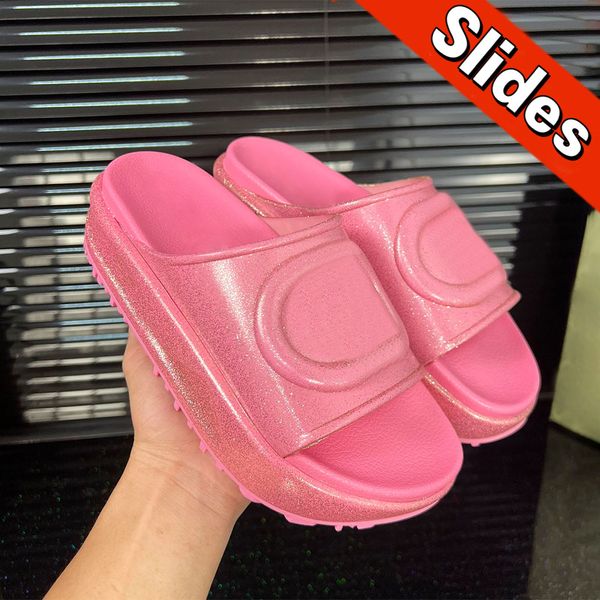 designer slippers embossed interlocking platform rubber slide sandals metallic rose pink silver blue ivory rubber beige beach slides flats w, Black
designer slippers embossed interlocking platform rubber slide sandals metallic rose pink silver blue ivory rubber beige beach slides flats w, Black