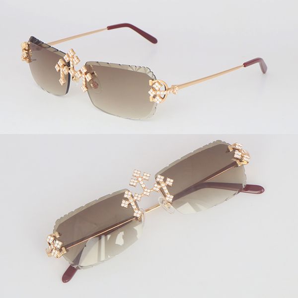 luxury moissanite diamond set rimless sunglasses womans big stones 4 carat diamond sun glasses limited edition c decoration wire frame sungl, White;black
luxury moissanite diamond set rimless sunglasses womans big stones 4 carat diamond sun glasses limited edition c decoration wire frame sungl, White;black