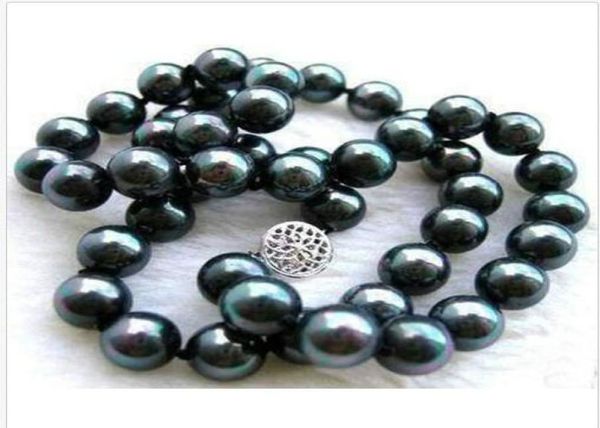 new fine pearls jewelry whole 10mm black blue south sea pearl round beads necklace 18quot4638362
new fine pearls jewelry whole 10mm black blue south sea pearl round beads necklace 18quot4638362