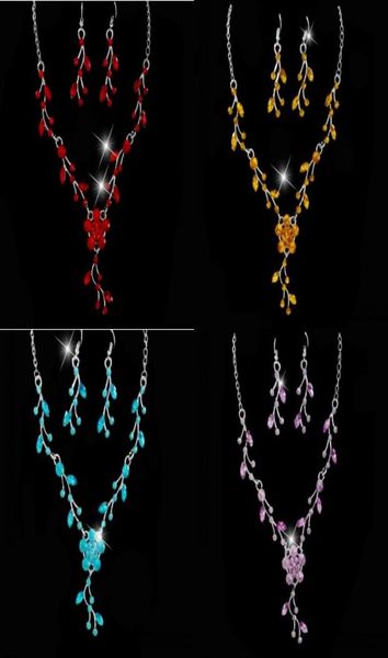european and american simple branch bride water drill drop necklace ear pin set 2piece wedding jewelry fashion classic exquisite 4140130, Silver
european and american simple branch bride water drill drop necklace ear pin set 2piece wedding jewelry fashion classic exquisite 4140130, Silver